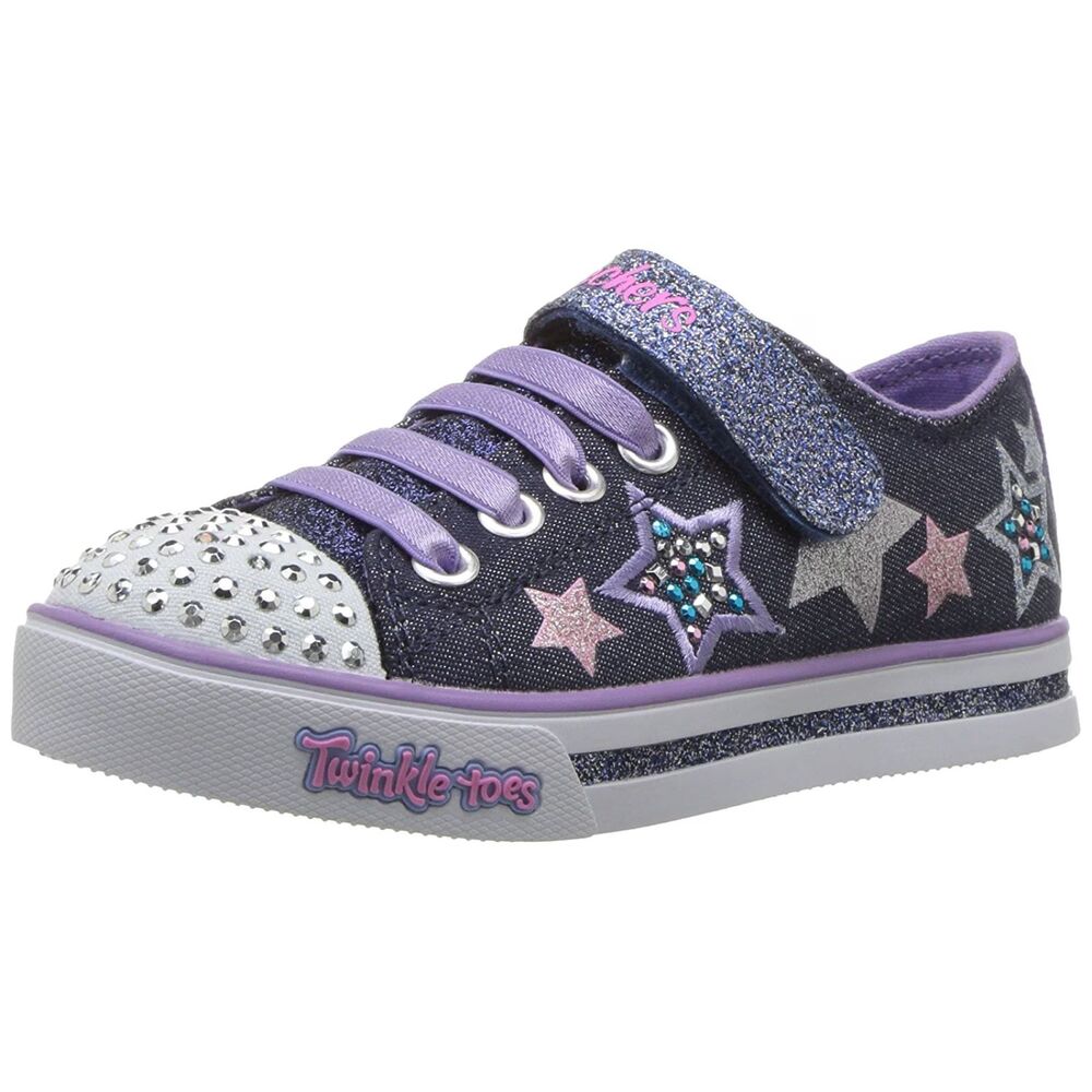 NEW Skechers Kid Sparkle Glitz Twinklerella Light Up Low Profile Sneaker